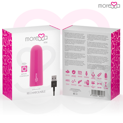 MORESSA - NIX POTENTE VIBRADOR MULTI JUEGOS CONTROL REMOTO ROSA