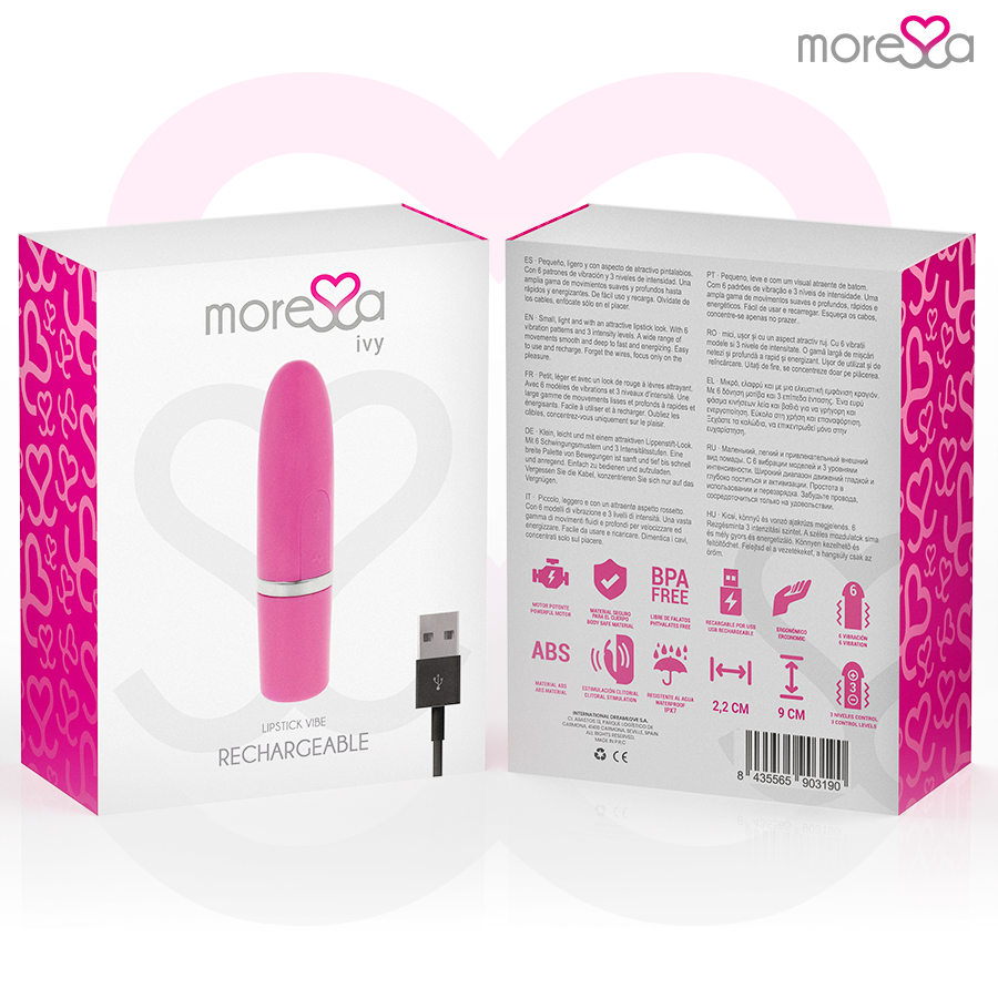 MORESSA - IVY TRAVEL LIP SIMULATOR MASSAGER PINK