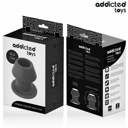 ADDICTED TOYS - EXTREME SILICONE HOLLOW ANAL PLUG SIZE L 10.4 CM