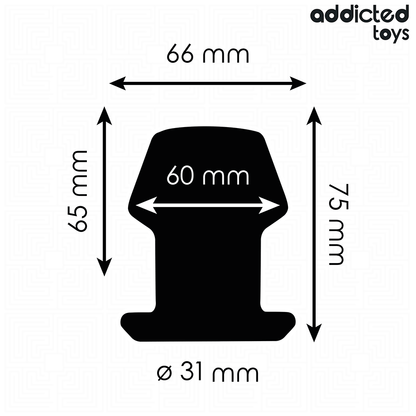 ADDICTED TOYS - PLUG ANAL HUECO EXTREM SILICONA TALLA S 7,5 CM