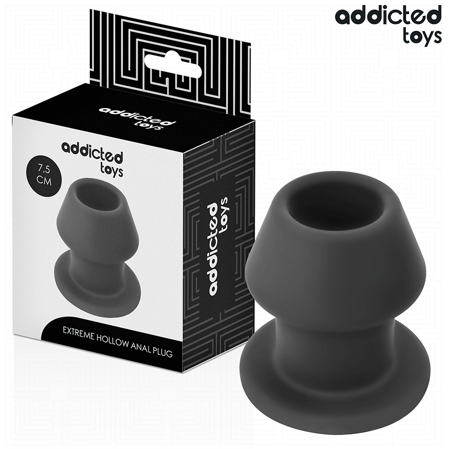 ADDICTED TOYS - EXTREME SILICONE HOLLOW ANAL PLUG SIZE S 7.5 CM