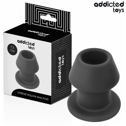 ADDICTED TOYS - EXTREME SILICONE HOLLOW ANAL PLUG SIZE S 7.5 CM