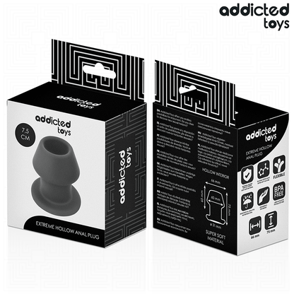 ADDICTED TOYS - EXTREME SILICONE HOLLOW ANAL PLUG SIZE S 7.5 CM