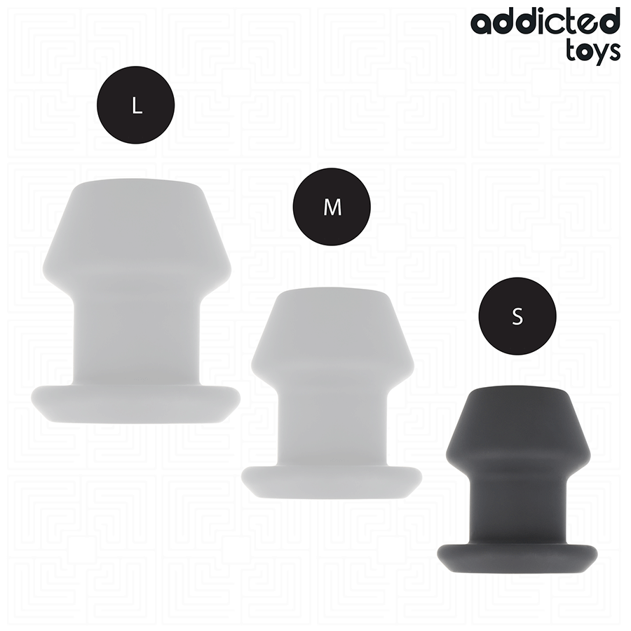 ADDICTED TOYS - EXTREME SILICONE HOLLOW ANAL PLUG SIZE S 7.5 CM