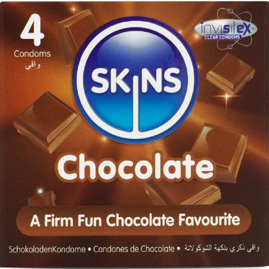 SKINS - PREMIUM CONDOMS CHOCOLATE FLAVOR PACK 4