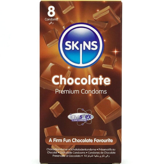 SKINS - PREMIUM CONDOMS CHOCOLATE FLAVOR PACK 8