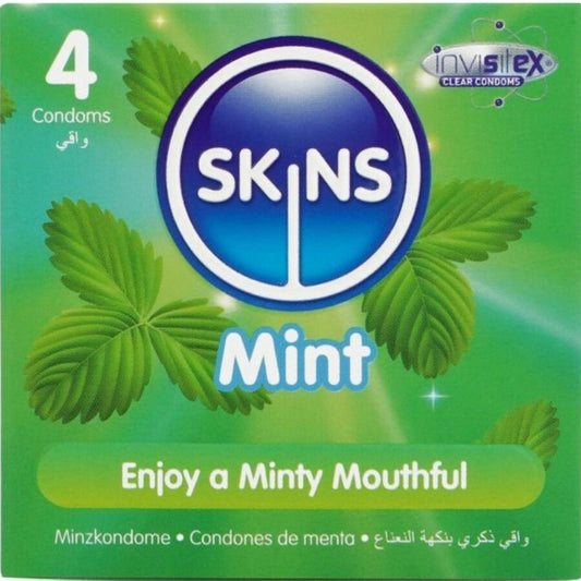 SKINS - PREMIUM MINT FLAVOR CONDOMS PACK OF 4
