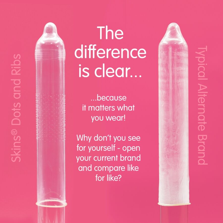 SKINS - DOTS & RIBS PRESERVATIVOS PREMIUM PACK 4