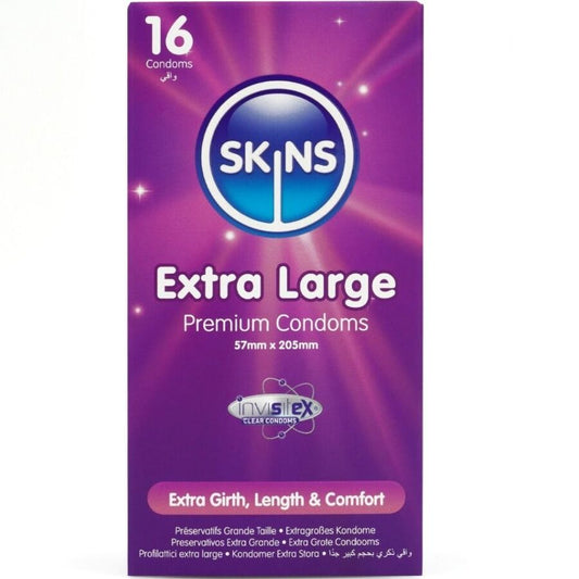 SKINS - XL SIZE PREMIUM CONDOMS PACK 16