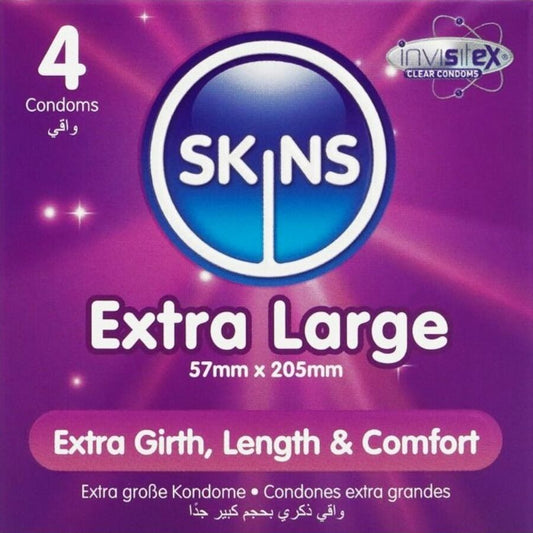 SKINS - XL SIZE PREMIUM CONDOMS PACK 4