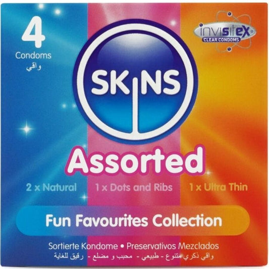 SKINS - PREMIUM CONDOM ASSORTED PACK OF 4
