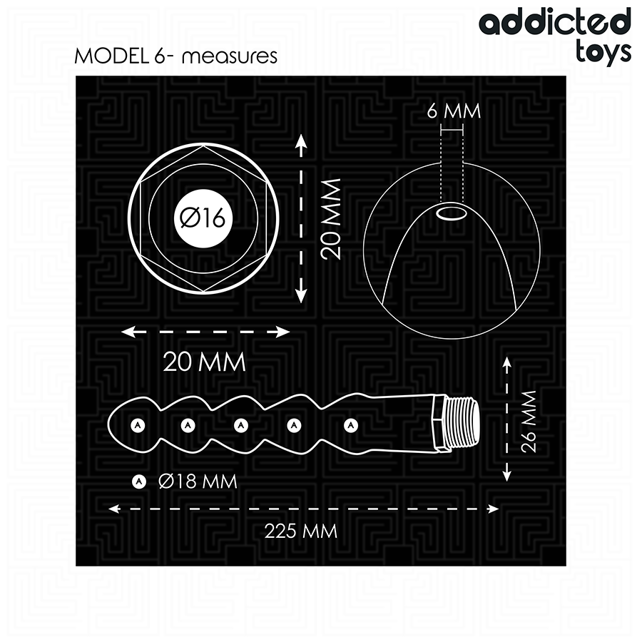 ADDICTED TOYS - LIMPIADOR ANAL CON ADAPTADOR UNIVERSAL MODELO 6