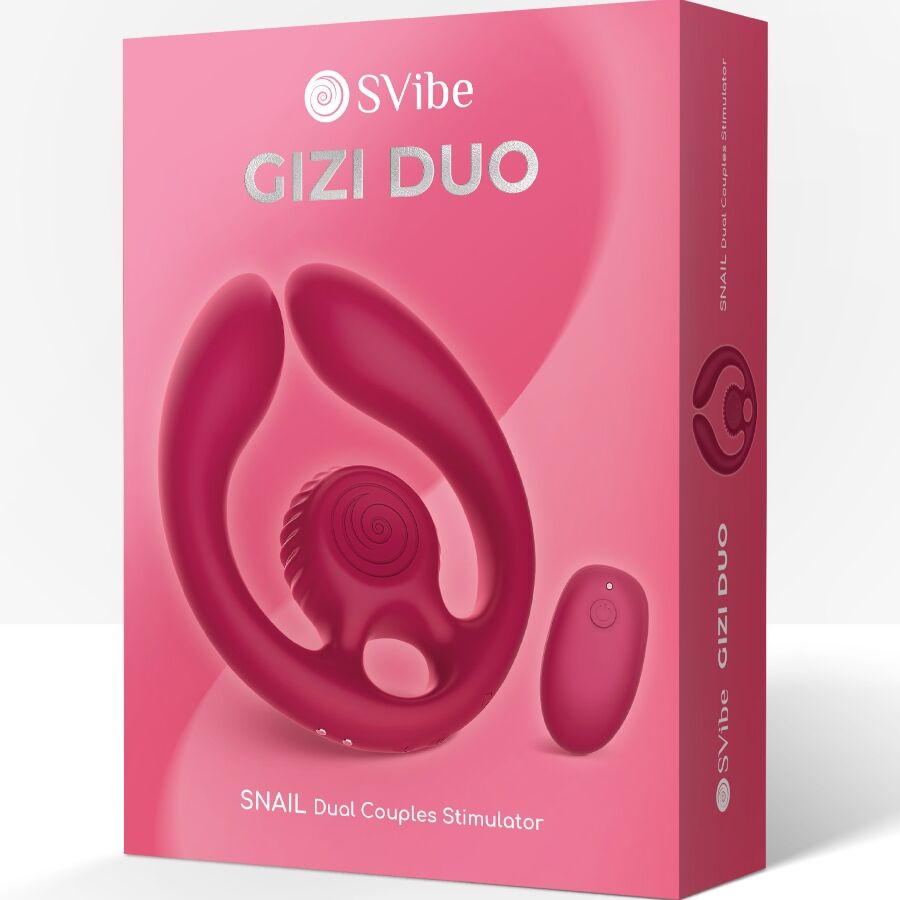 SNAIL VIBE - GIZI DÚO ESTIMULADOR DE PAREJAS CONTROL REMOTO BURDEOS