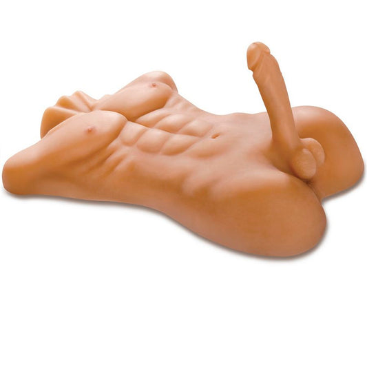 TORSO MASCULINO REALISTA XXL CON PENE DE 20 CM Y TACTO REAL FANTAFLESH