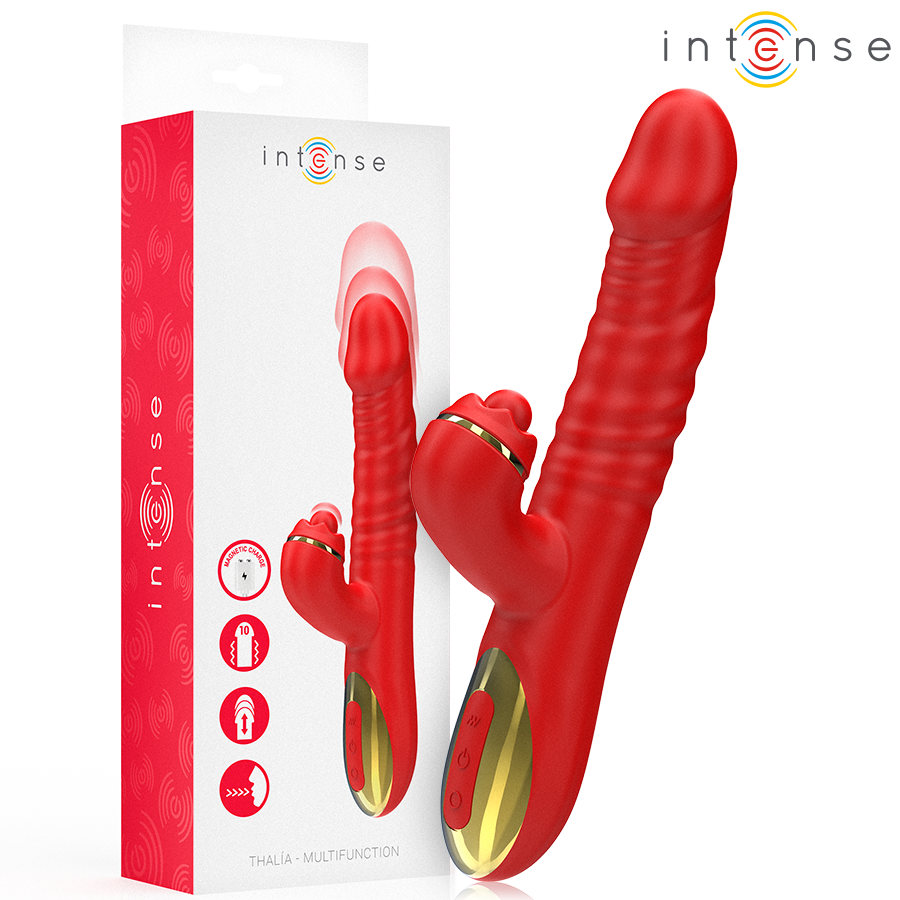 INTENSE - THALIA VIBRATION &amp; PUSH &amp; STIMULATION RED