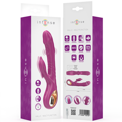 INTENSE - HALLE MULTIFUNCTION VIBRATOR WITH STIMULATING TONGUE IN THE SHAPE OF A PURPLE DOLPHIN