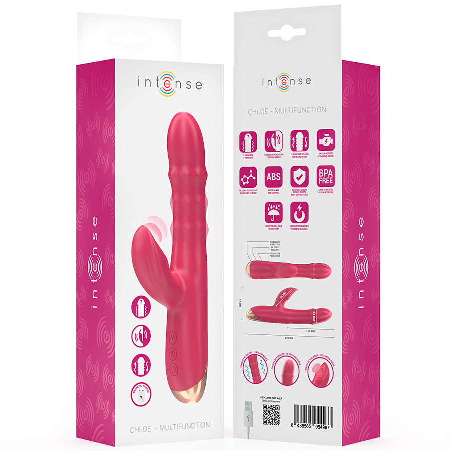 INTENSE - CHLOE 3-IN-1 MULTIFUNCTION VIBRATOR RED