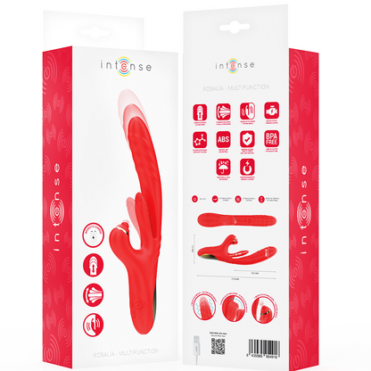 INTENSE - ROSALIA 3-IN-1 MULTIFUNCTION VIBRATOR RED