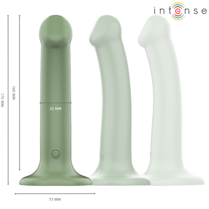 INTENSE - BECCA SUCTION CUP VIBRATOR 10 VIBRATIONS GREEN REMOTE CONTROL