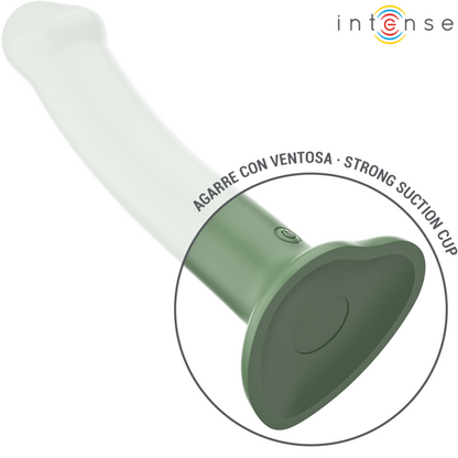 INTENSE - BECCA SUCTION CUP VIBRATOR 10 VIBRATIONS GREEN REMOTE CONTROL