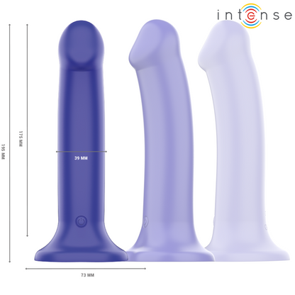 INTENSE - VICTORIA SUCTION CUP VIBRATOR 10 VIBRATIONS DARK BLUE REMOTE CONTROL