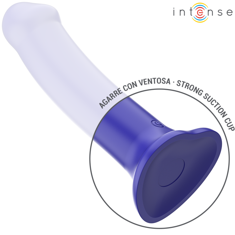 INTENSE - VICTORIA SUCTION CUP VIBRATOR 10 VIBRATIONS DARK BLUE REMOTE CONTROL