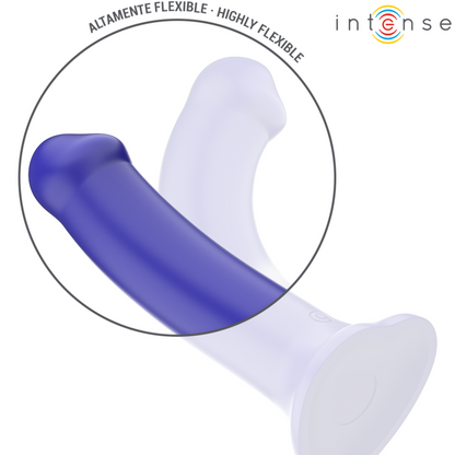 INTENSE - VICTORIA SUCTION CUP VIBRATOR 10 VIBRATIONS DARK BLUE REMOTE CONTROL
