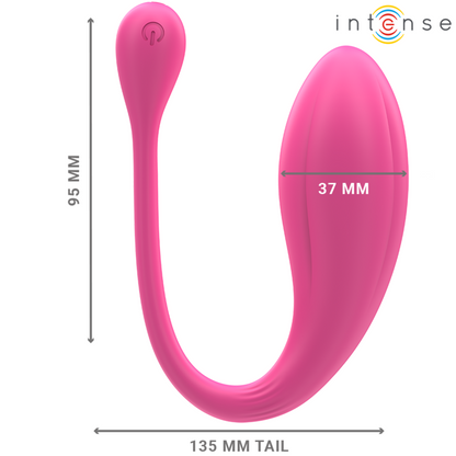 INTENSE - JANICE HUEVO VIBRADOR U DOBLE ESTIMULACIÓN 10 VIBRACIONES ROSA CONTROL REMOTO