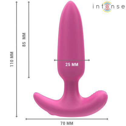INTENSE - ROSS PLUG ANAL 10 VIBRATIONS PINK REMOTE CONTROL