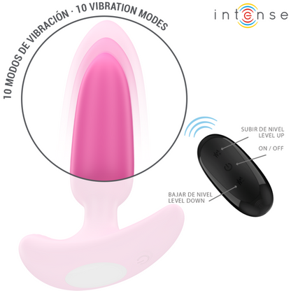 INTENSE - ROSS PLUG ANAL 10 VIBRATIONS PINK REMOTE CONTROL
