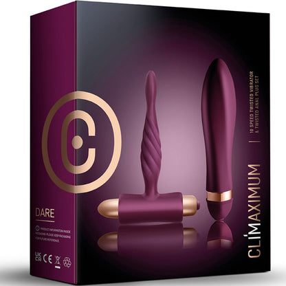 CLIMAXIMUM - DARE KIT BRAIDED VIBRATOR + ANAL PLUG FOR BEGINNERS