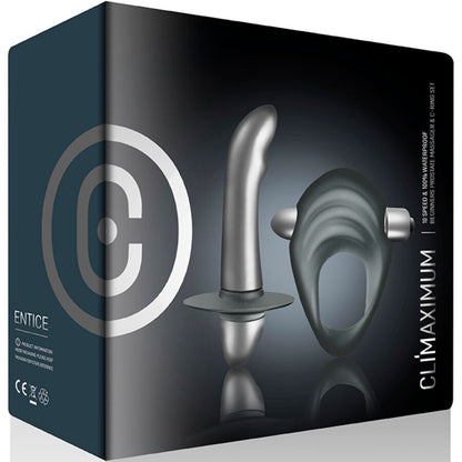 CLIMAXIMUM - ENTICE KIT PENIS RING + PROSTATE VIBRATOR FOR BEGINNERS