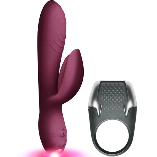 CLIMAXIMUM - LAMOUR RABBIT VIBRATOR KIT + LED PENIS RING