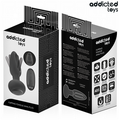 ADDICTED TOYS - PLUG ANAL CON LENGUA VIBRADORA Y CONTROL REMOTO