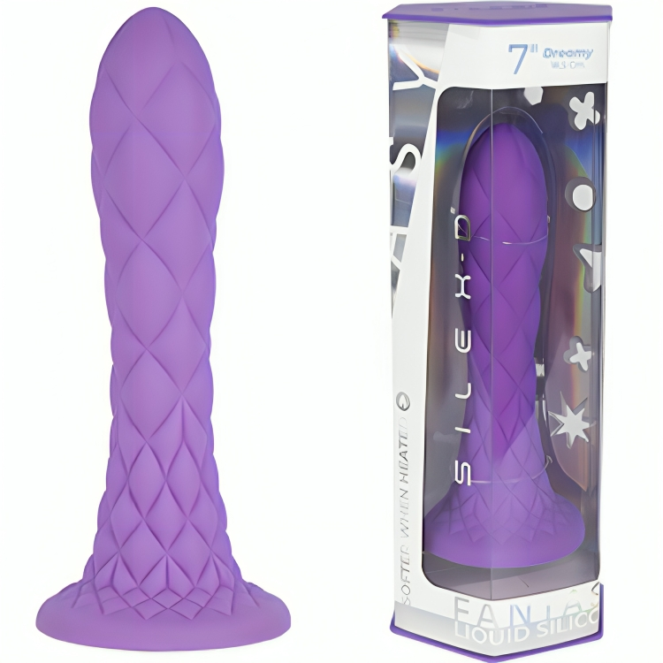 SILEXD - DREAMY DILDO FANTASY LIQUID SILICONE THERMO-RESISTANT VIOLET 18.5 CM