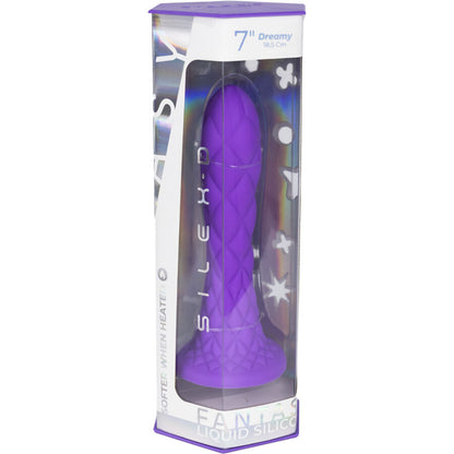 SILEXD - DREAMY DILDO FANTASY LIQUID SILICONE THERMO-RESISTANT VIOLET 18.5 CM