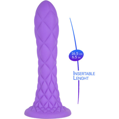 SILEXD - DREAMY DILDO FANTASY LIQUID SILICONE THERMO-RESISTANT VIOLET 18.5 CM