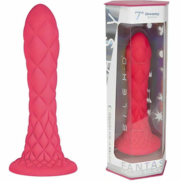 SILEXD - DREAMY DILDO FANTASY THERMOREACTIVE LIQUID SILICONE FUCHSIA 18.5 CM