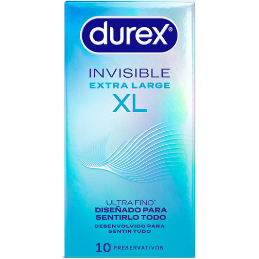 DUREX - PRESERVATIVOS INVISIBLE XL 10 UNIDADES