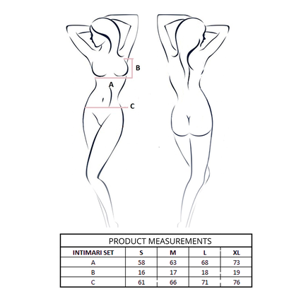 PASSION - INTIMARI SET SUJETADOR + BRAGAS NEGRO L/XL