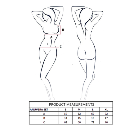 PASSION - ANUVERA SET SUJETADOR + TANGA BLANCO L/XL