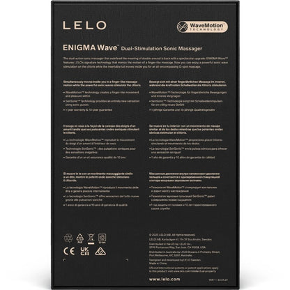 LELO - ENIGMA WAVE MASAJEADOR TRIPLE VIBRACIÓN NEGRO