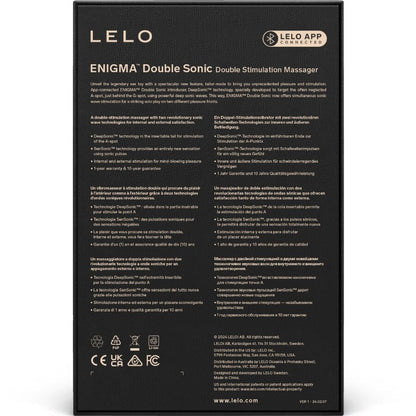 LELO - ENIGMA DOUBLE SONIC VIBRADOR PUNTO G NEGRO