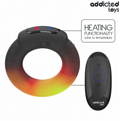 ADDICTED TOYS - ANILLO PENE VIBRADOR EFECTO CALOR CONTROL REMOTO