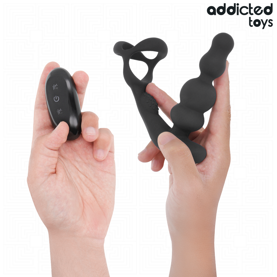 ADDICTED TOYS - MASAJEADOR PROSTÁTICO ROTATORIO CONTROL REMOTO