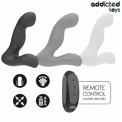 ADDICTED TOYS - MASAJEADOR PROSTÁTICO OSCILANTE CON MODO PULSACIONES CONTROL REMOTO