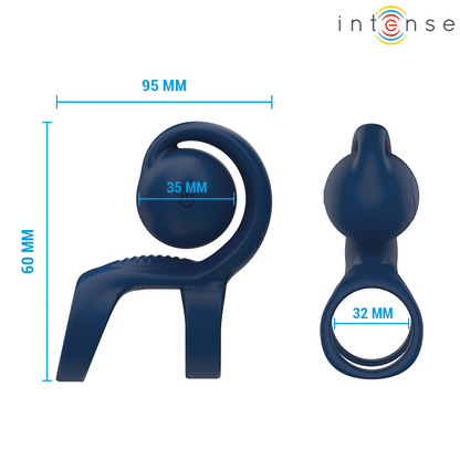 INTENSE - TYSON ANILLO POTENCIADOR CON CARACOL VIBRADOR Ø 3,2 CM
