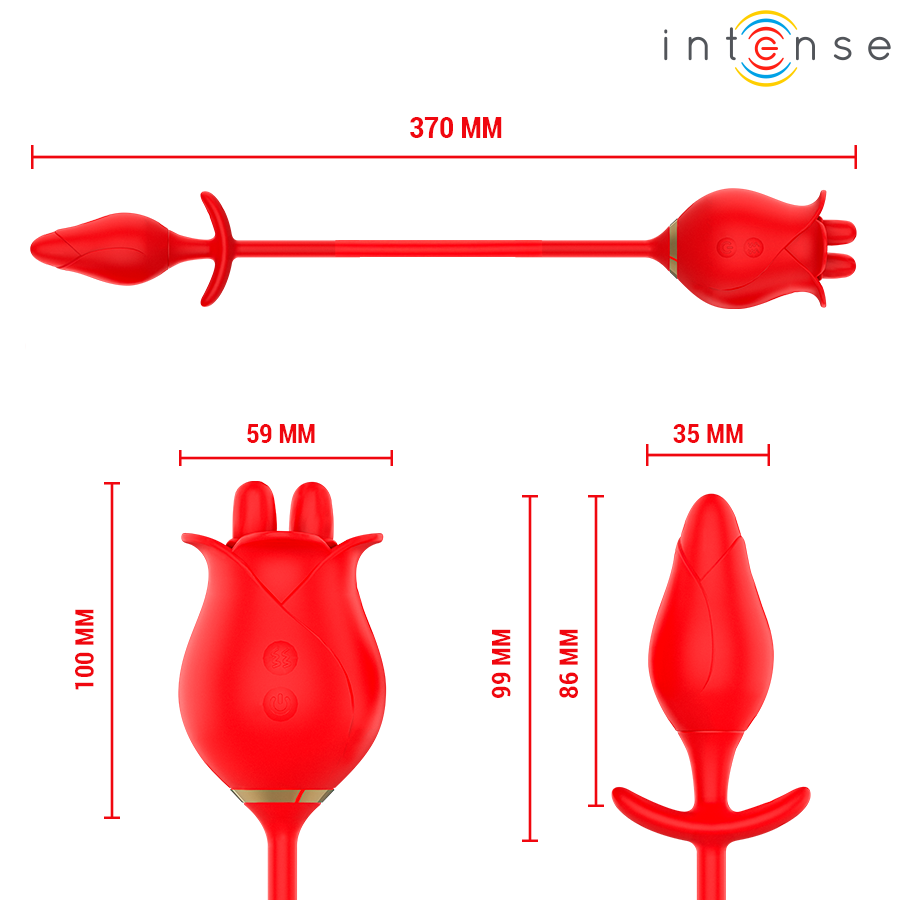 INTENSE - MELANIE DOBLE ESTIMULADOR CLÍTORIS CON LENGUA ZIGZAG