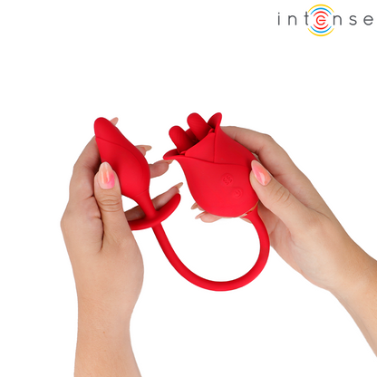 INTENSE - MELANIE DOBLE ESTIMULADOR CLÍTORIS CON LENGUA ZIGZAG