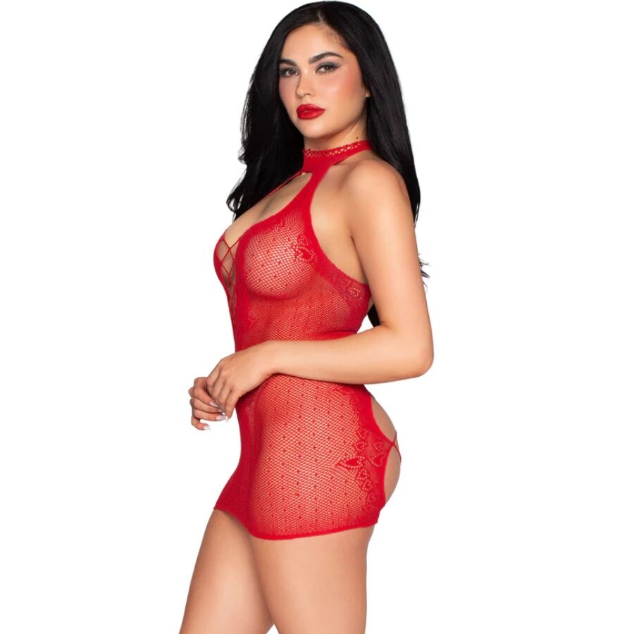 LEG AVENUE - 81675 MINI VESTIDO HALTER - ÚNICA
